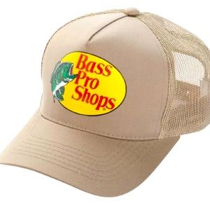 Bass Pro Shops TAN mesh trucker snapback NWT